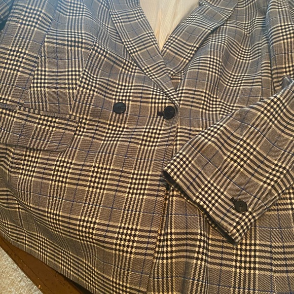 Talbots Black and White Plaid Blazer - Picture 13 of 16